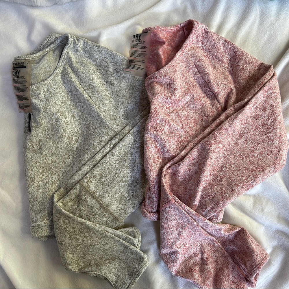 Gymshark Green and Pink Crop Top Bundle